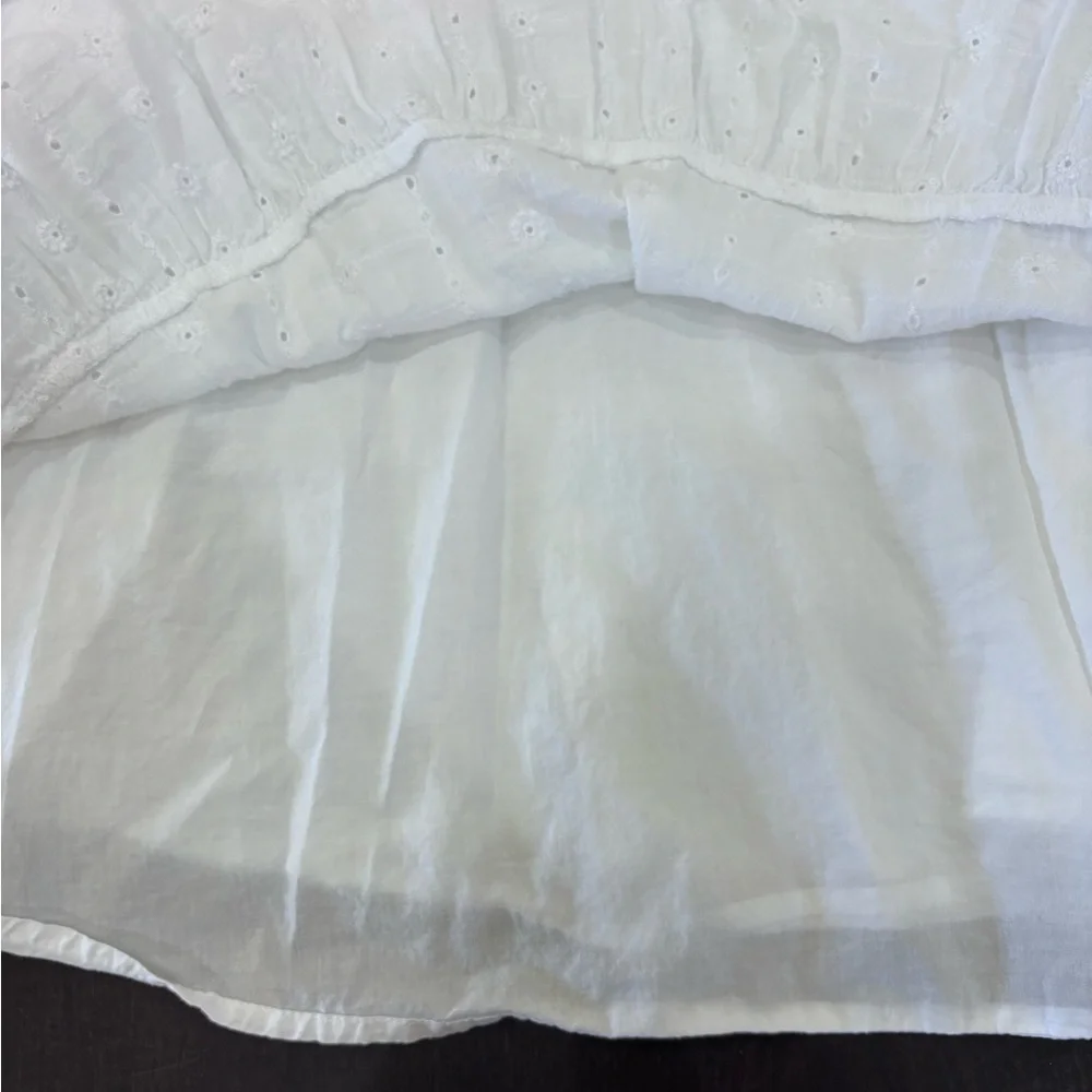 Cat & Jack Kids Size XL 14/16 Plus White Eyelet Embroidered Dress Beach Wedding
